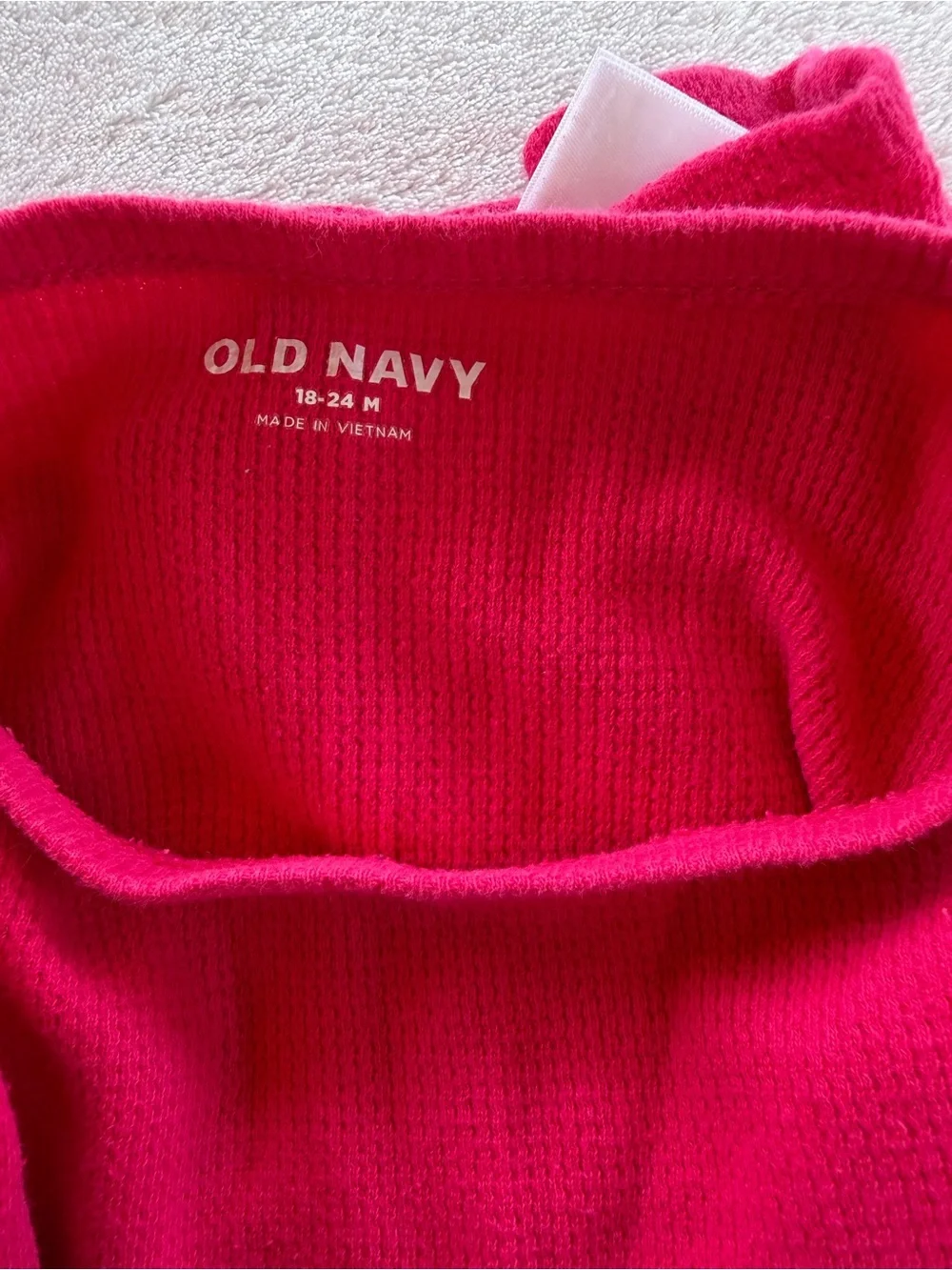 Old Navy Bright Pink Ribbed Knit Top Size 18-24M
